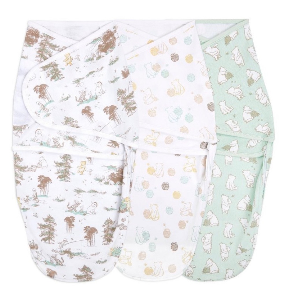 NWOT - NEVER USED. aden & anais Easy Swaddle Wrap, Winnie the Pooh, 0-3 Months.